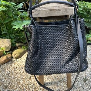 Plantania woven leather bag - made in Italy